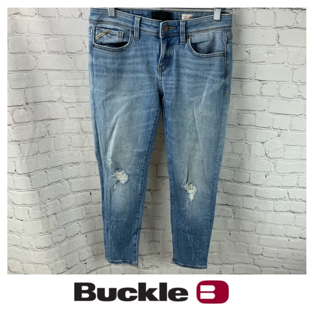 Buckle Black No. 53  Ankle Skinny Distressed Jeans
